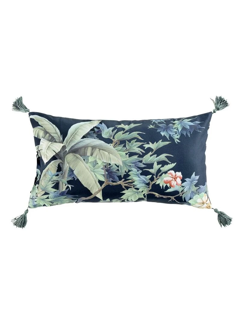 Coussin pompons 30x50 cm Fabulous Bleu