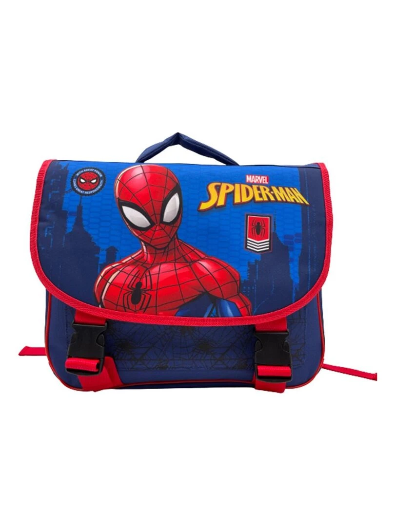 Disney Cartable garçon imprimé Spiderman 38x14x33 cm Bleu