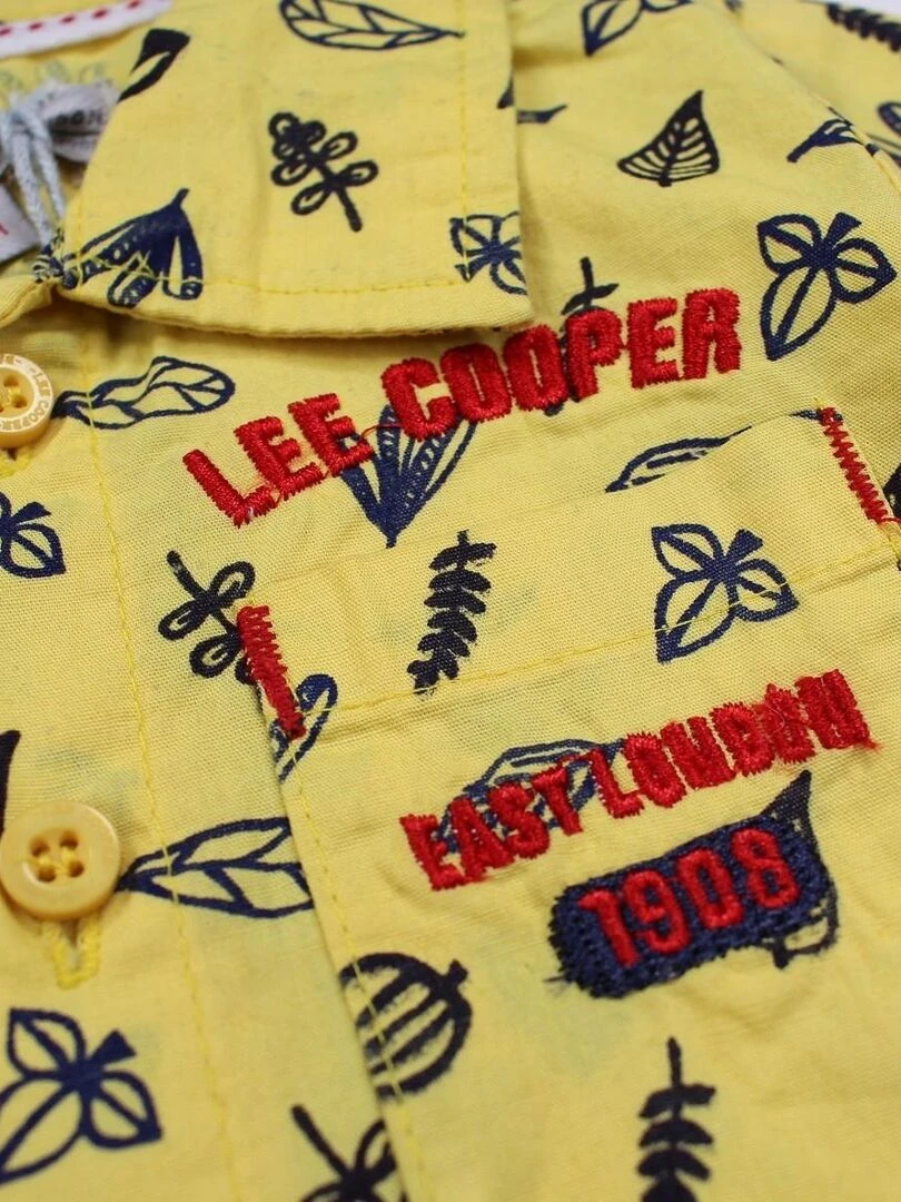 Lee Cooper   Ensemble ​​Chemise short bébé garçon Imprimé Logo   Jaune