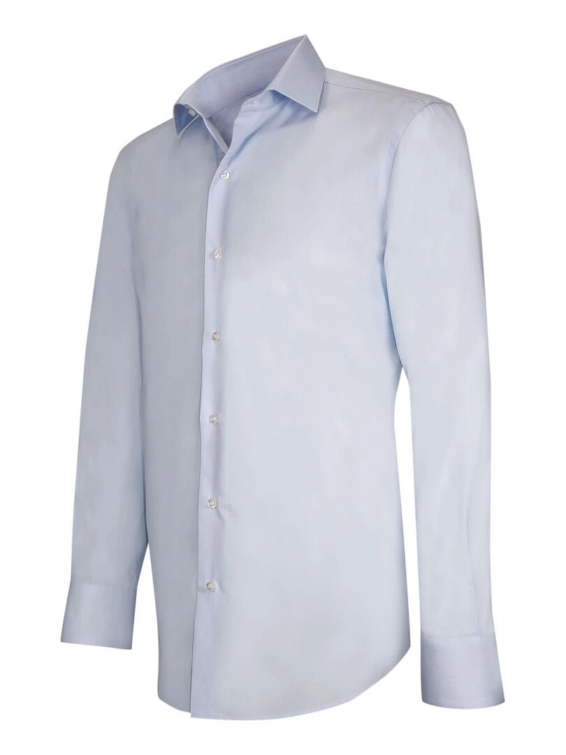 Chemise repassage facile LORENZO   Bleu ciel