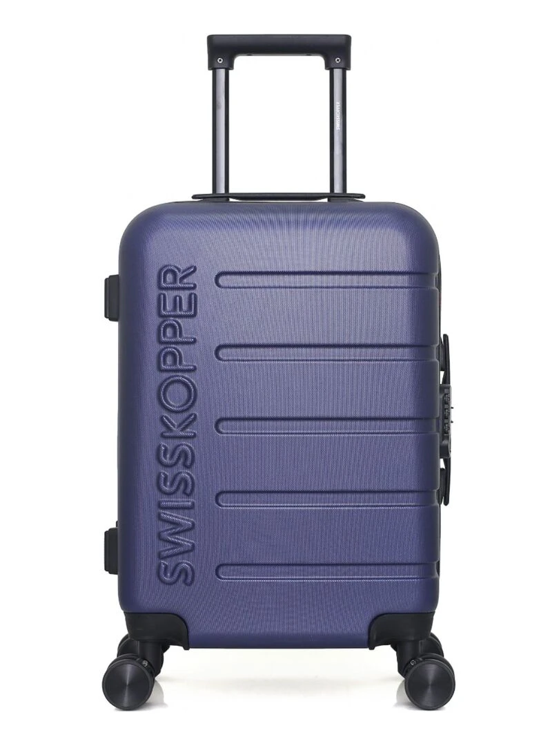 SWISS KOPPER VALISE CABINE ABS AIGLE 4 ROUES 55 CM Bleu marine