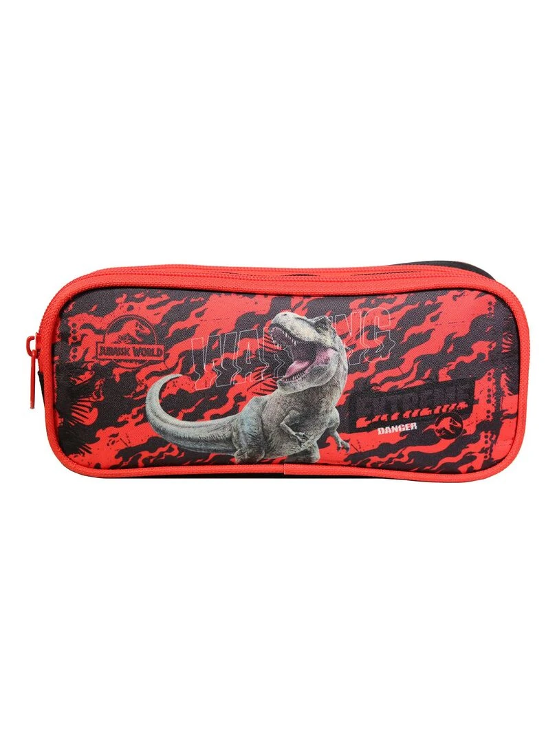 BAGTROTTER Trousse scolaire 2 compartiments Jurassic World Noire Noir