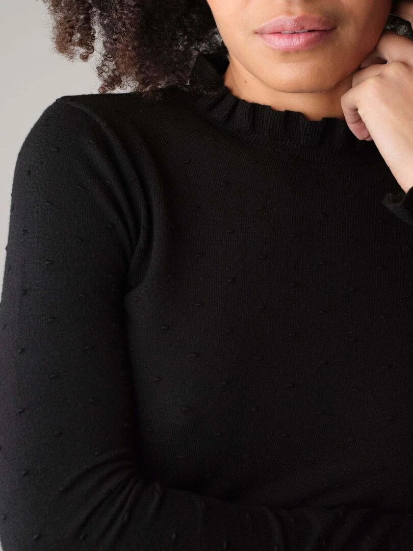 Pull en maille fantaisie 'Deeluxe'   Noir