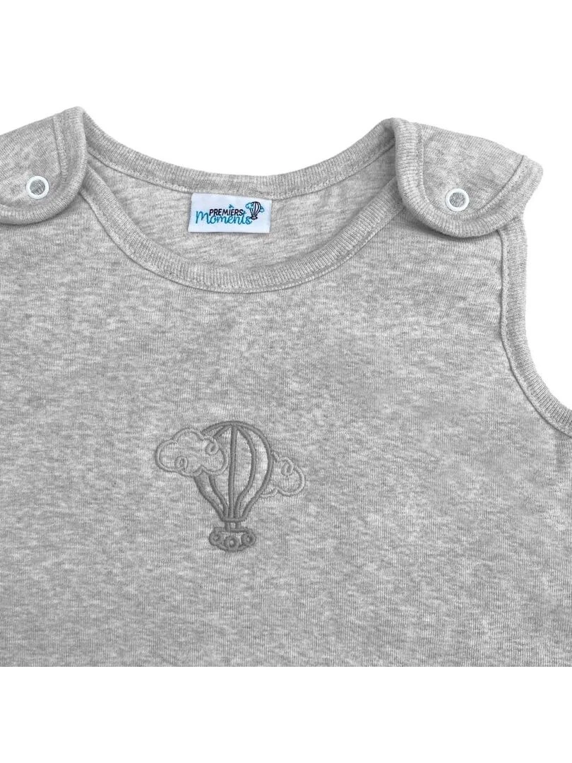 Gigoteuse Été Évolutive 3 6 mois Coton Bio couleur Perle   Gris