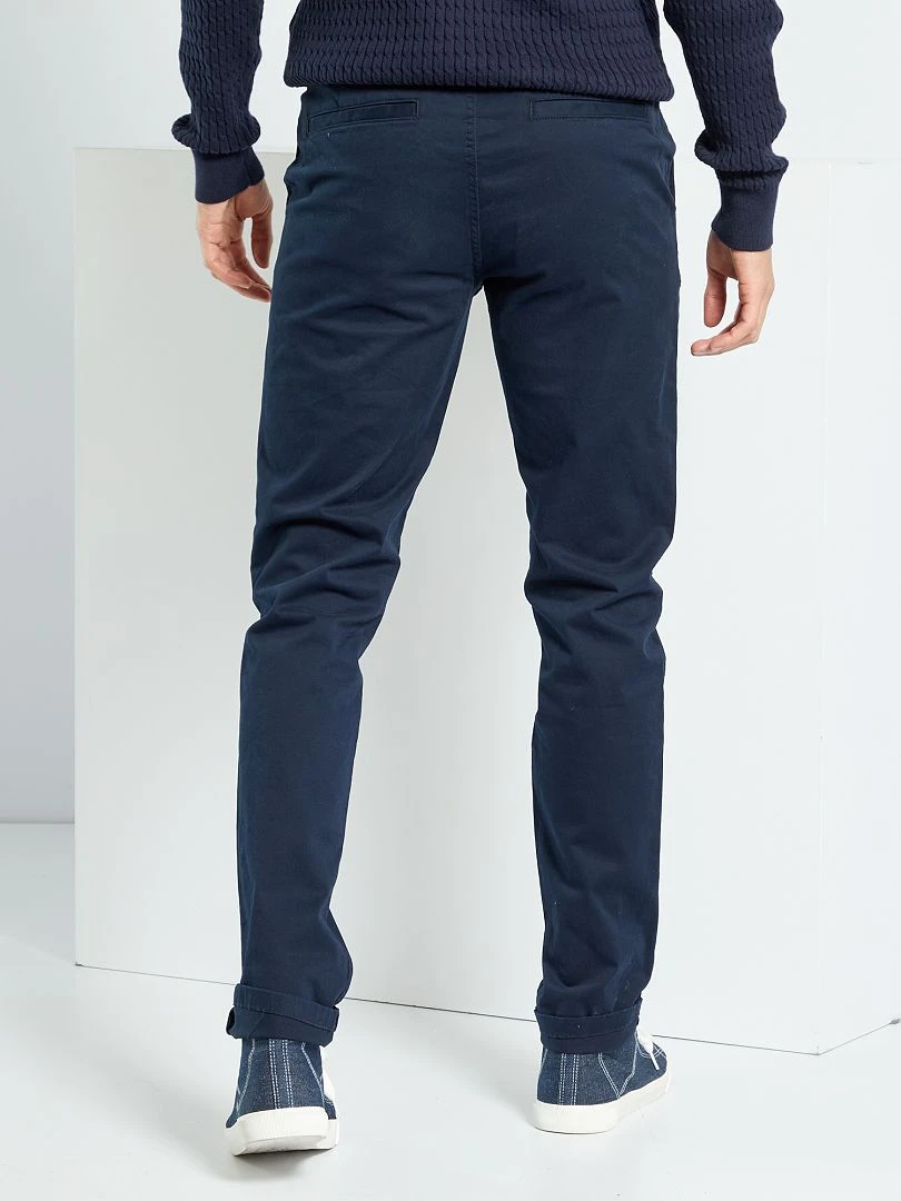 Chino slim   L34   bleu marine
