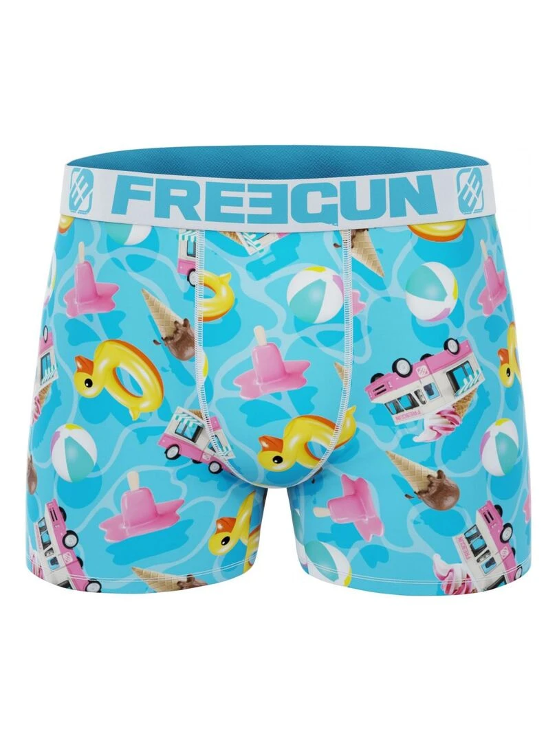 Lot de 3 boxers garçon Summer Vibes Freegun   Bleu