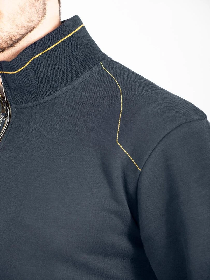 Sweat avec col camionneur HALFZIP 'Rica Lewis'   Gris