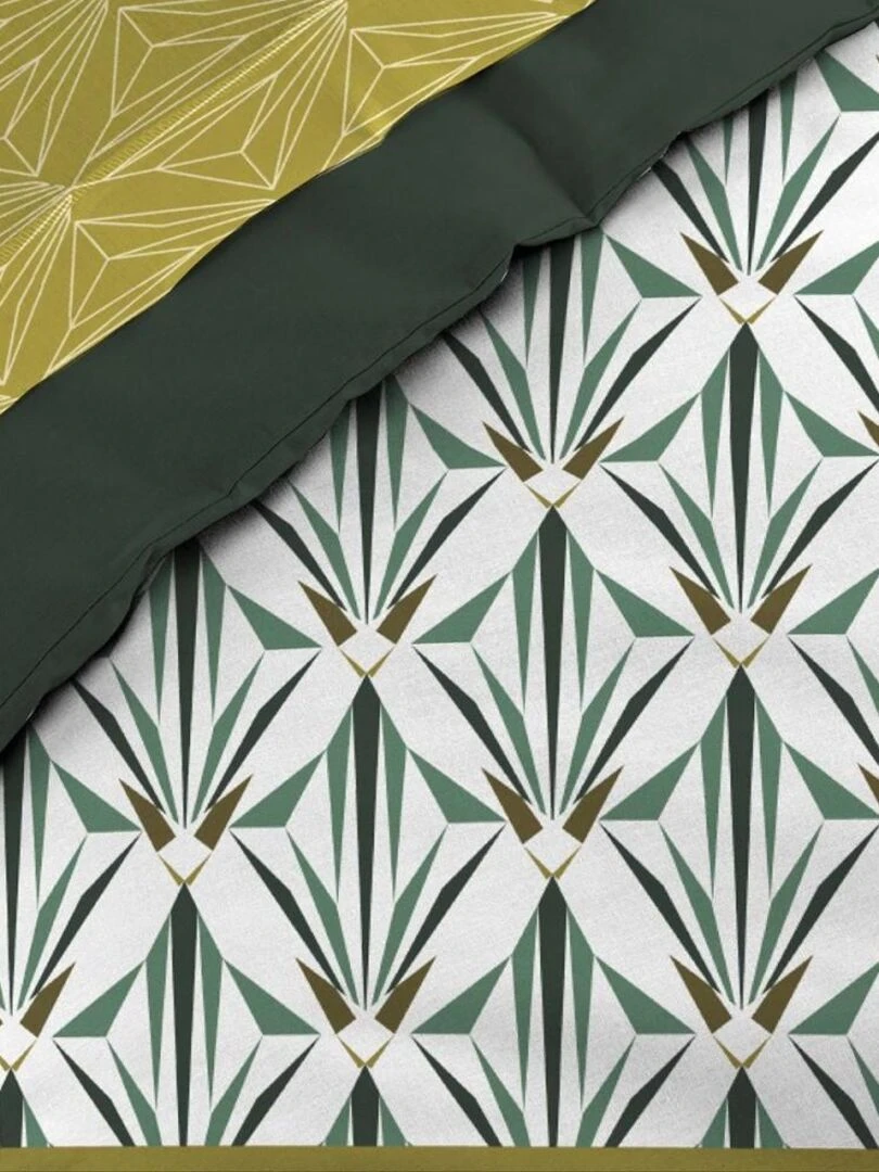 Housse de couette + taie(s) Bogota coton 57 fils Vert