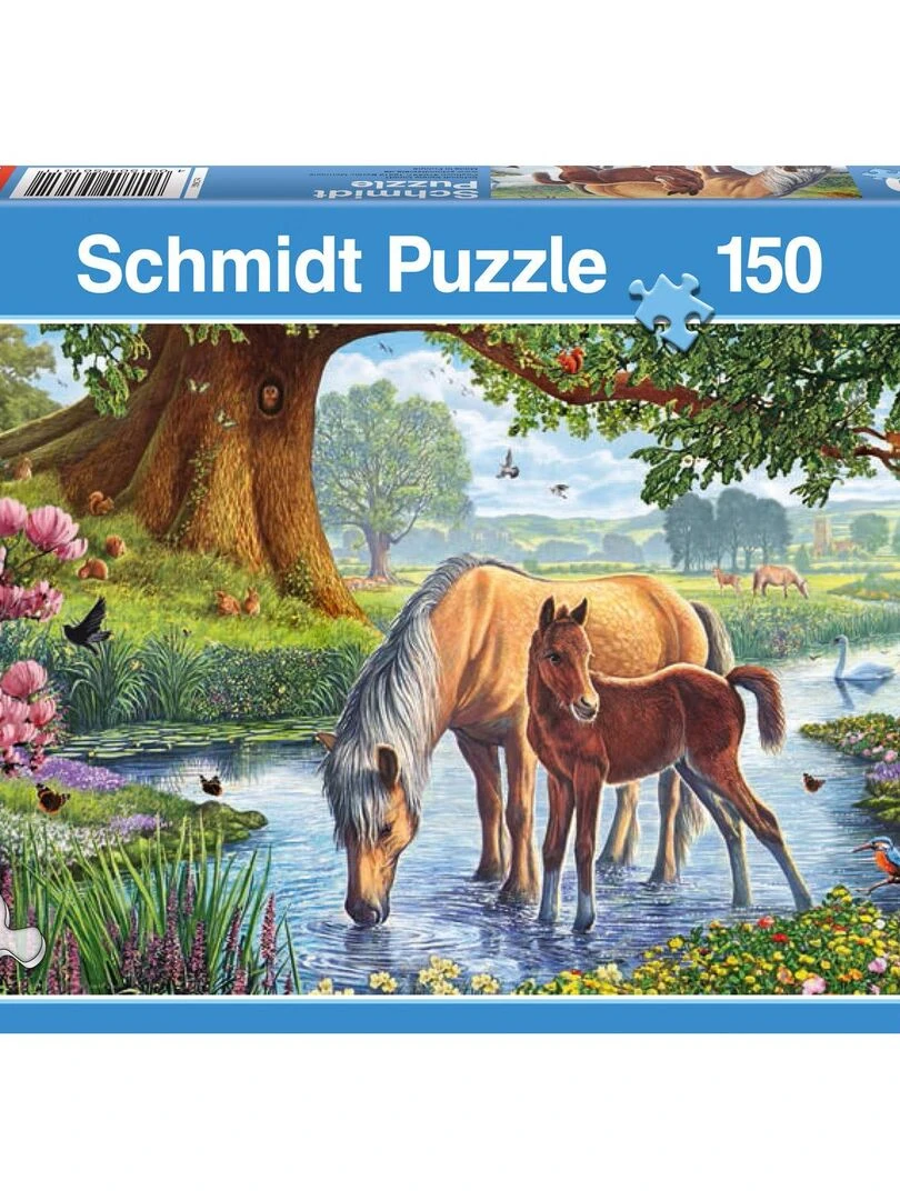 Puzzle 150 pièces : Chevaux dans le ruisseau N/A