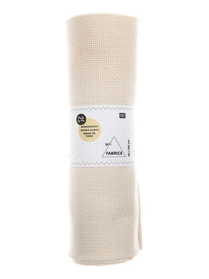 2 toiles 100% coton pour point compté beige 50 x 140 cm   N/A