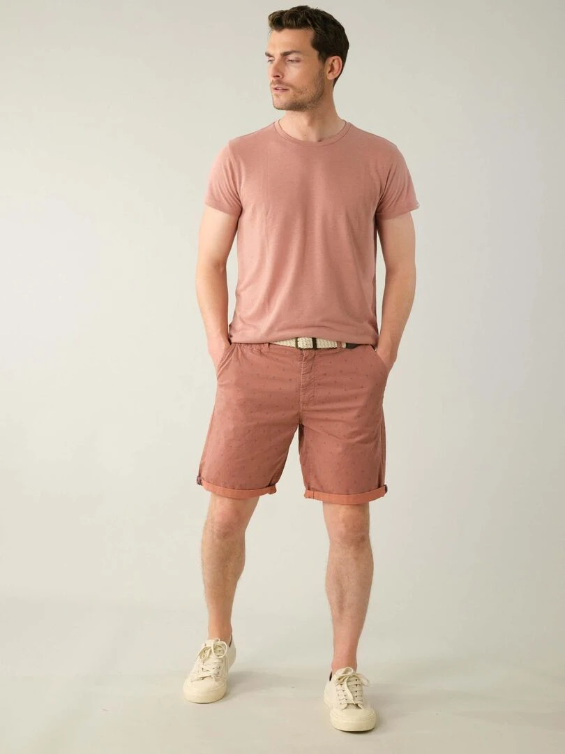 Bermuda en coton pour homme 'Deeluxe' Rose