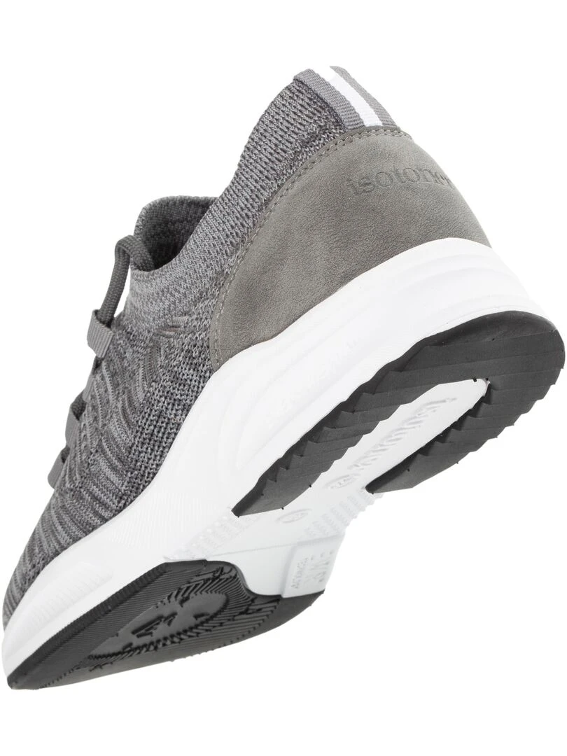 Baskets Confort Homme slip on à lacets Gris   Gris