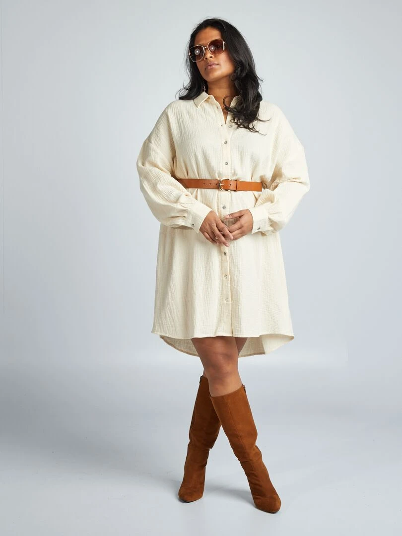 Robe fluide et légère Beige