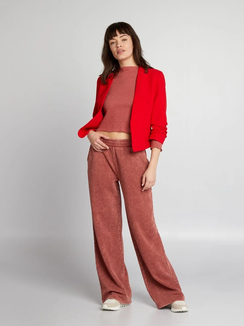 Veste courte type blazer rouge