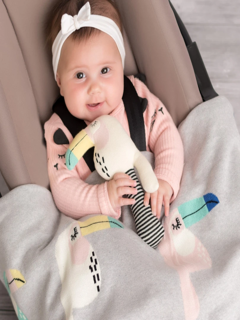 Hochet En Tricot De Coton Toucan N/A