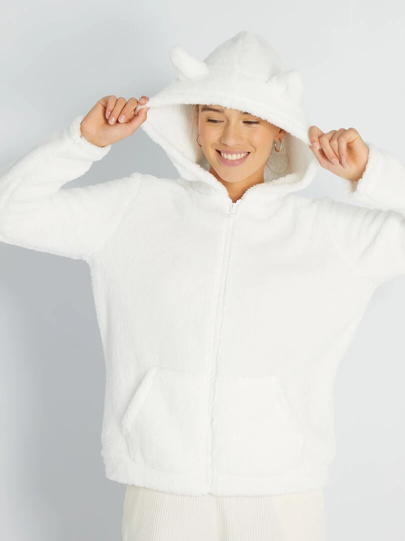 Sweat en polaire blanc