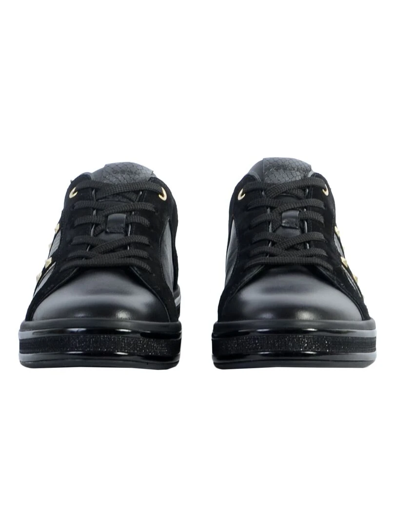 Basket Cuir Geox Leelu D16FFC   Noir