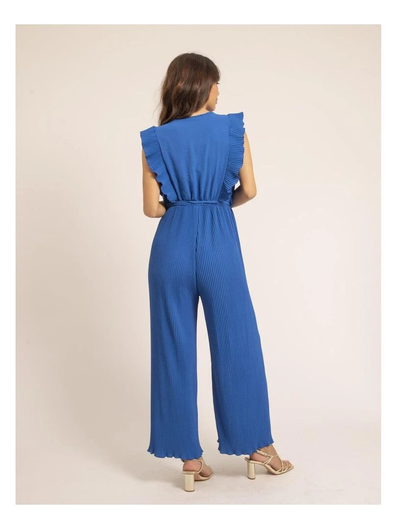 Combi pantalon plissée EDENA Bleu roi