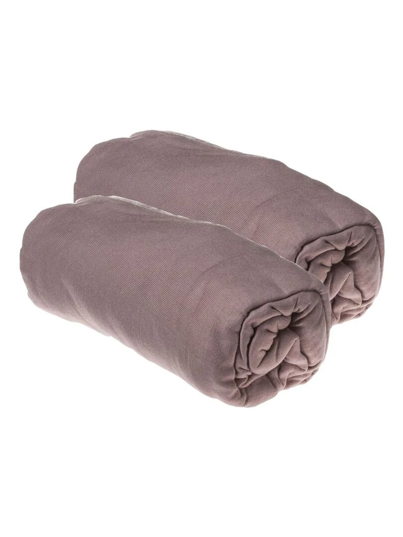 Lot de 2 Draps housse pour matelas bébé Dulce AKITEN RETAIL Taupe