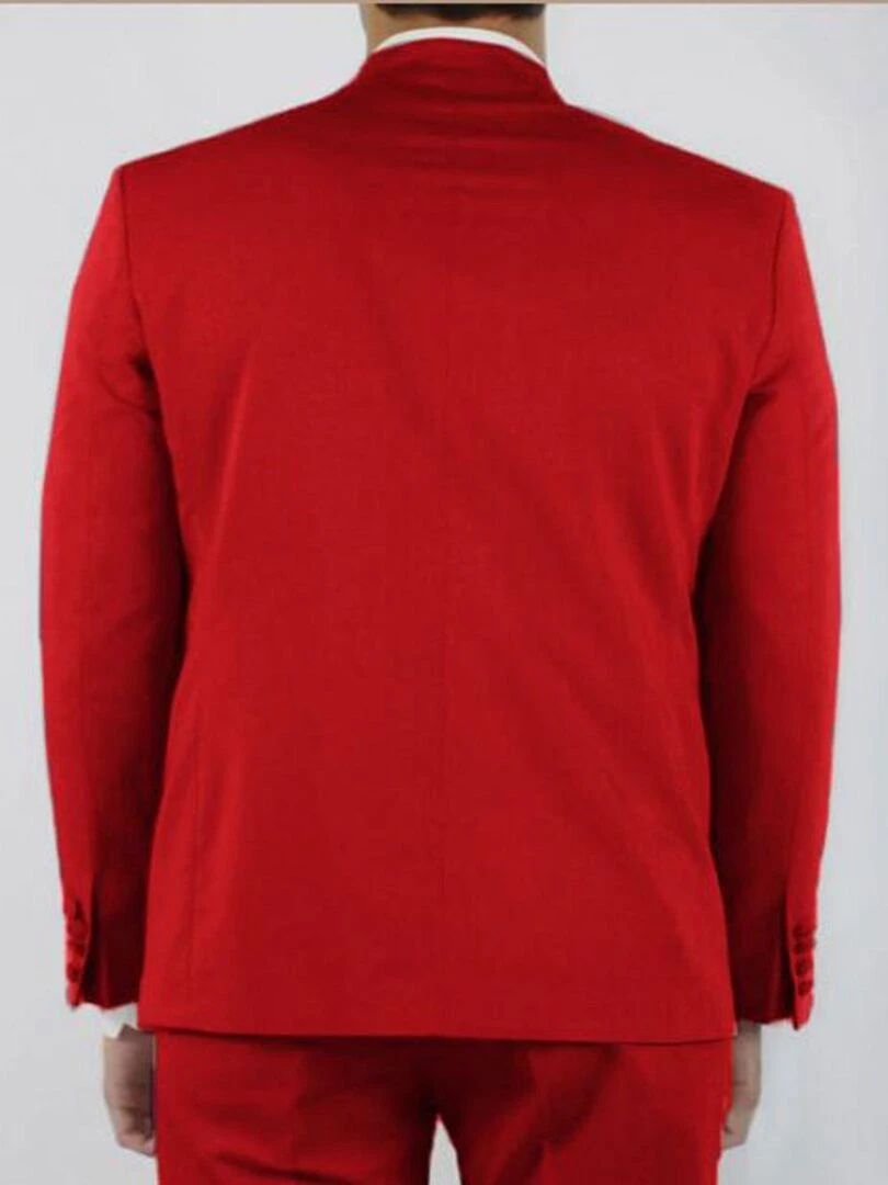 Veste col mao Kebello Rouge
