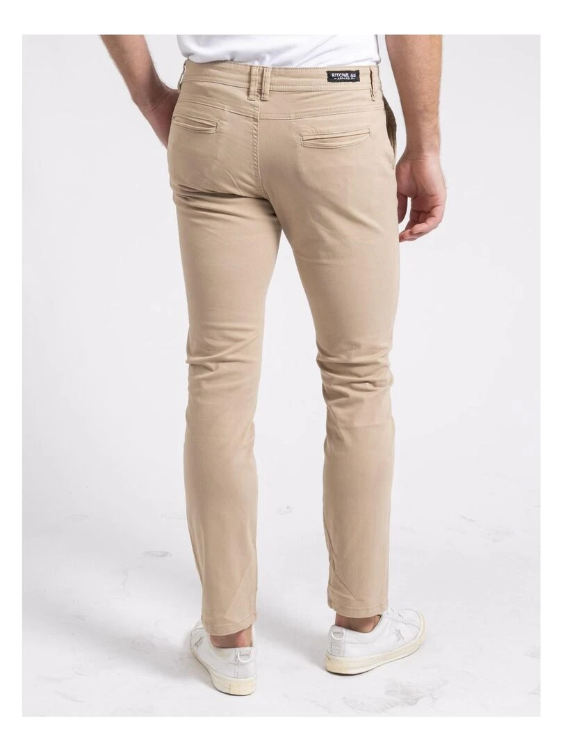 Pantalon chino VALDEK Marron