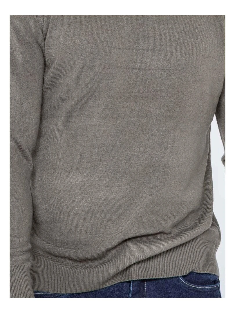 Pull col roulé aspect cachemire LOVOU   Kaki