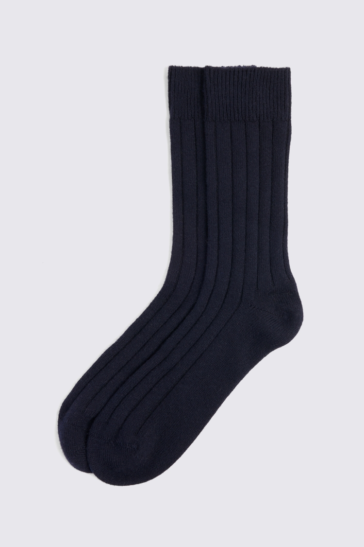 Navy Cashmere Blend Socks Buy Online at Moss