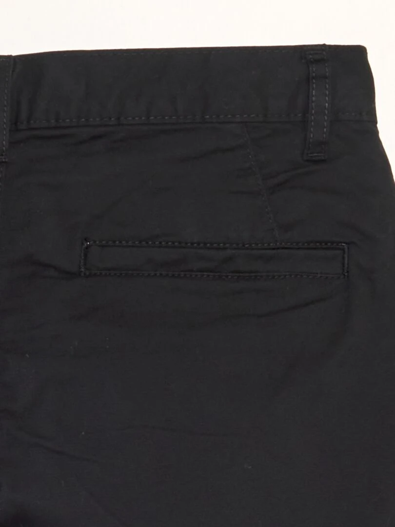 Bermuda chino uni   noir
