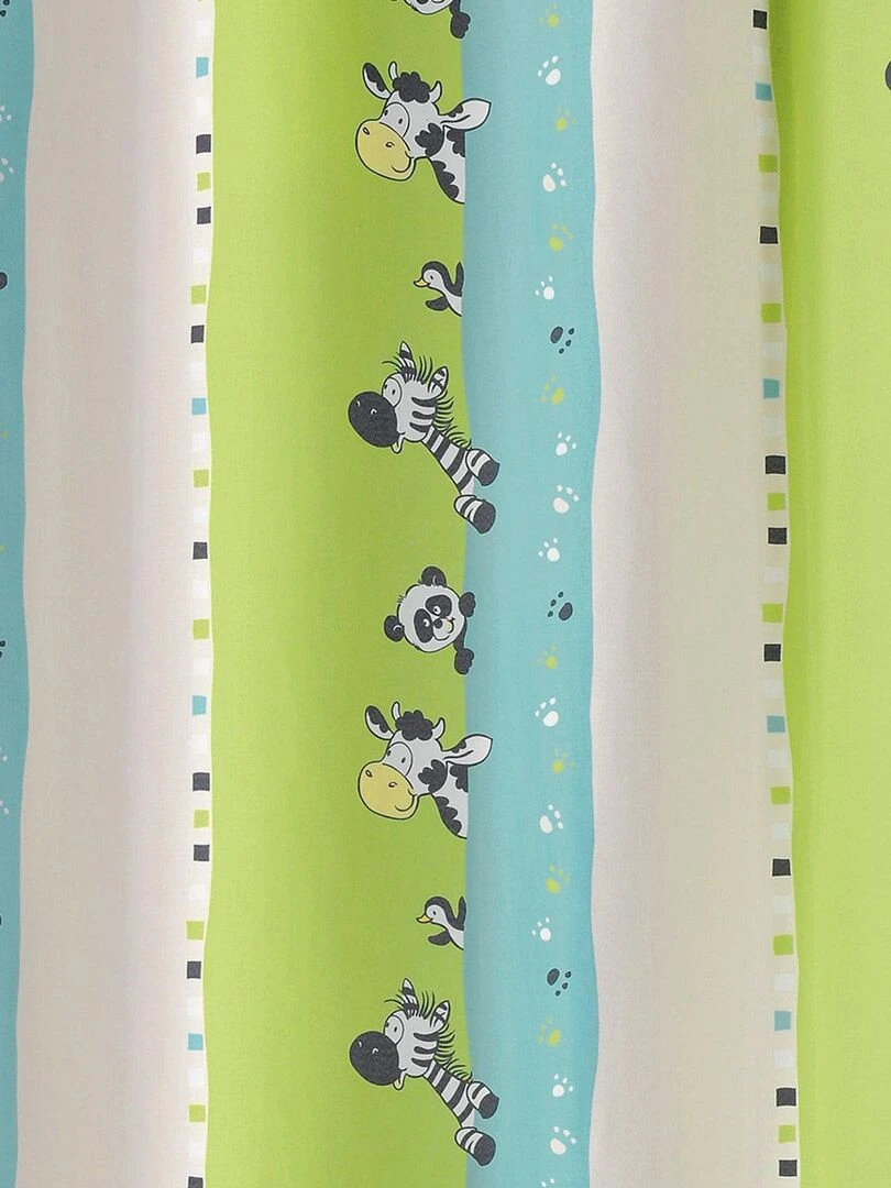 Rideau pour enfant à imprimés "zèbre"   Vert