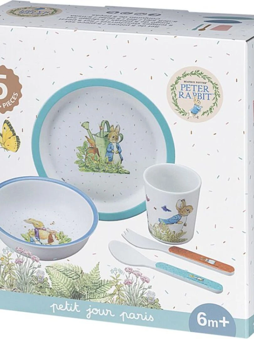 Coffret repas Pierre Lapin (5 pièces)   Blanc