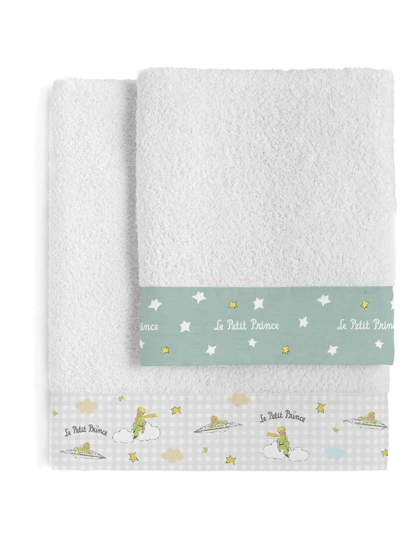Lot de serviettes Nuages "Happyfriday" Blanc