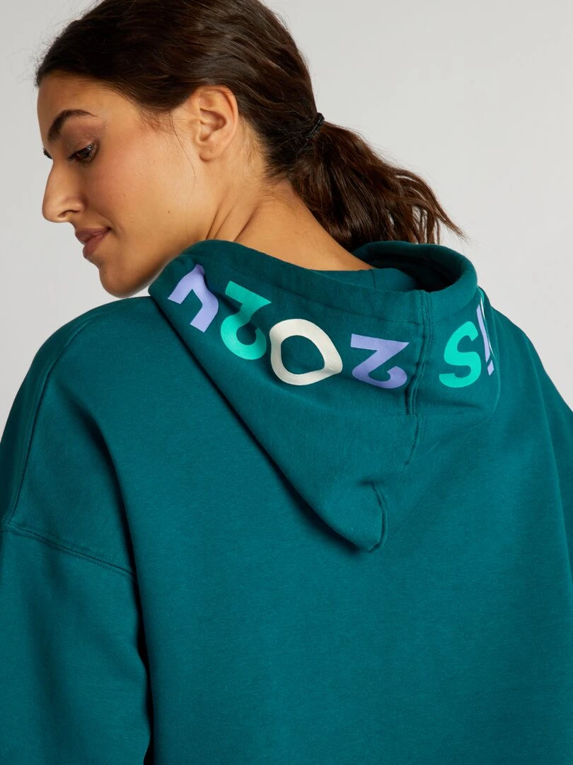 Sweat à capuche   Paris 2024   Vert