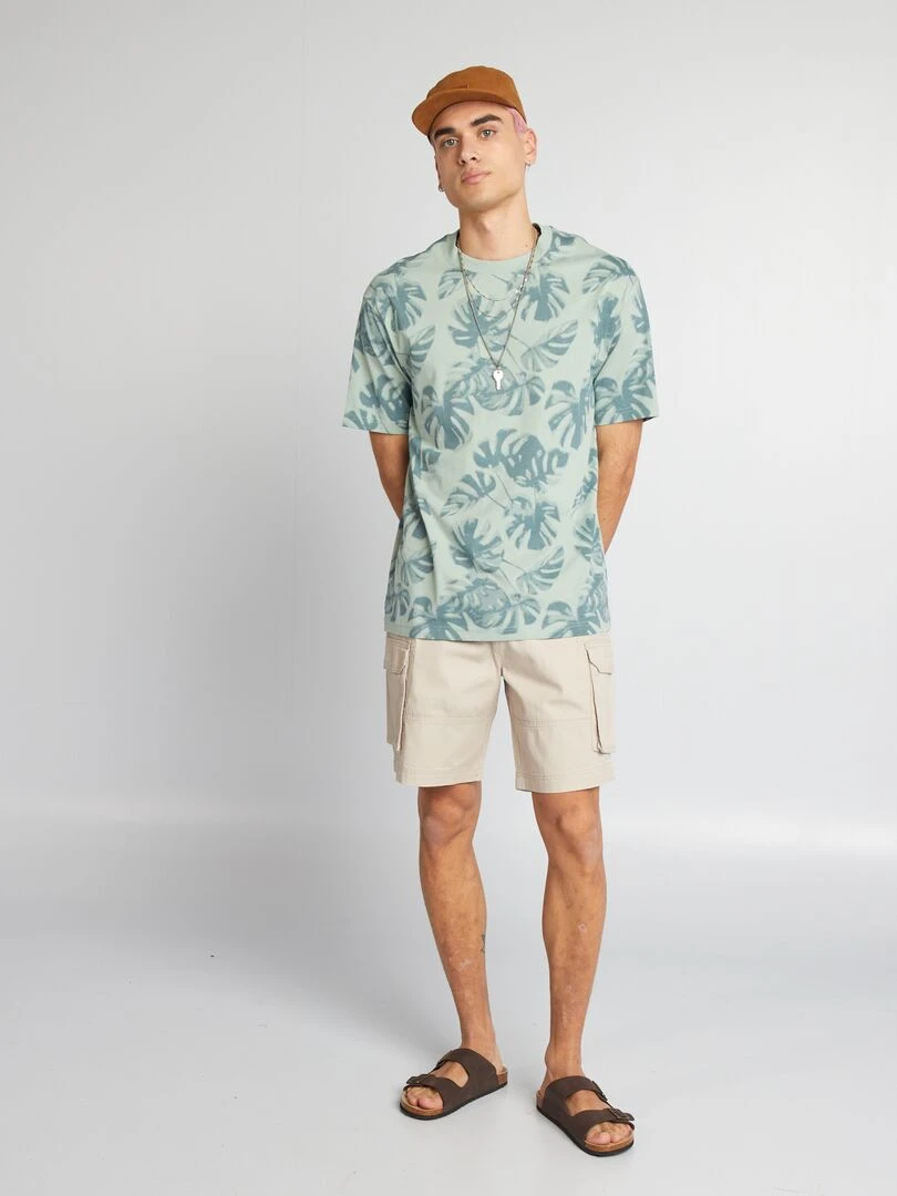Short chino avec poches sur les côtés beige