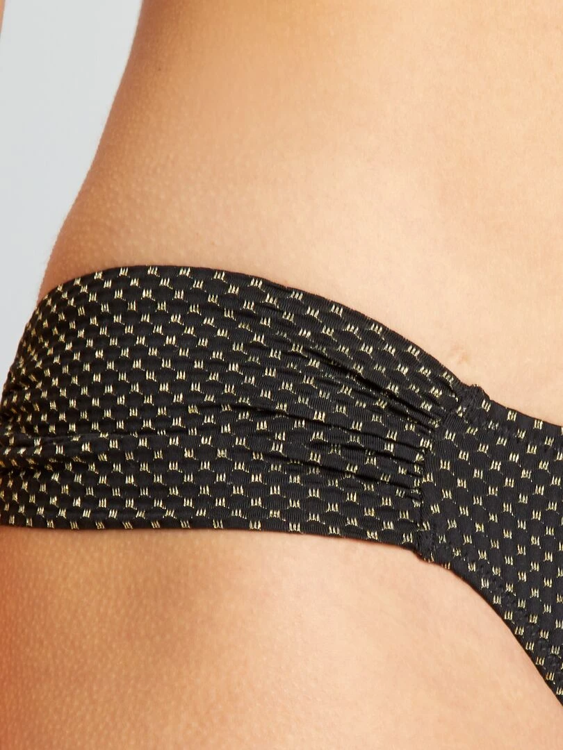 Culotte de bain brésilienne tissée   noir