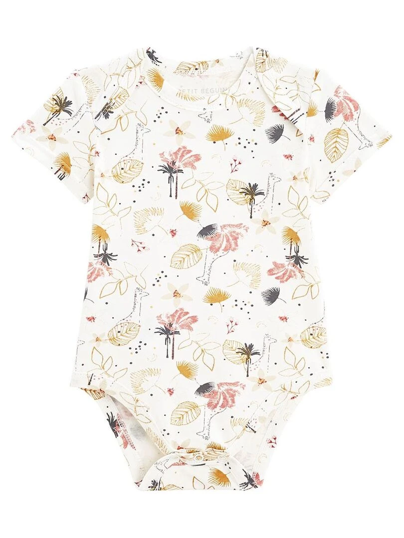 Lot de 2 bodies bébé manches courtes Sahara Ecru