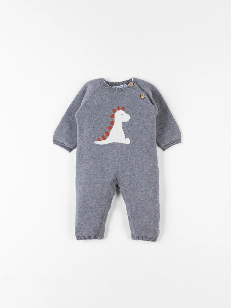 Combinaison Stegi en tricot anthracite chiné Noukie's Gris
