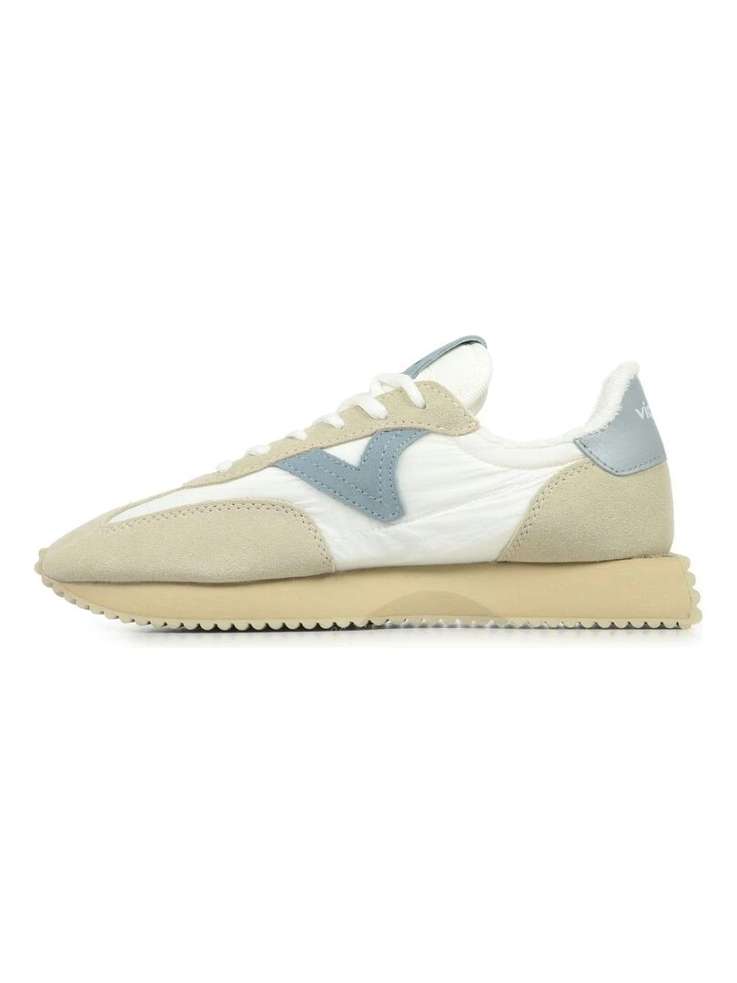 Baskets Victoria Cosmos Retro Nylon Serraje   Blanc Ecru Bleu