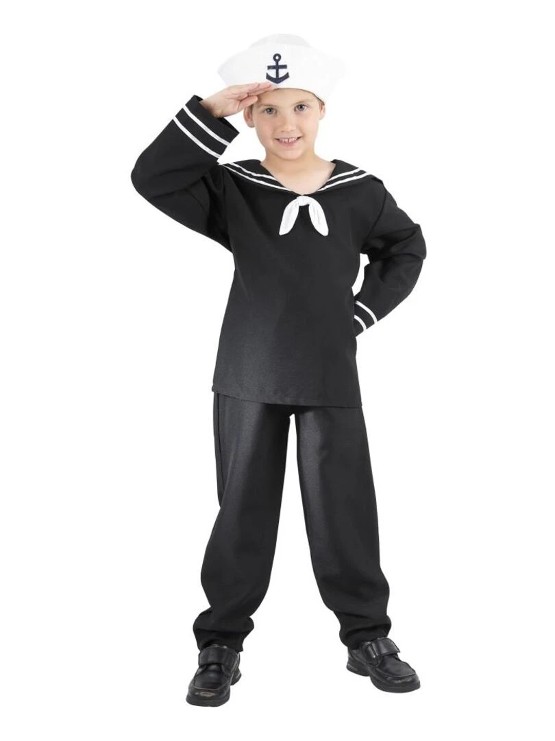 Déguisement Navy enfant Noir Noir