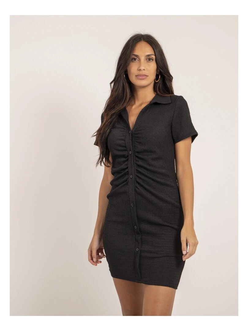 Robe chemise courte IRIKI Noir