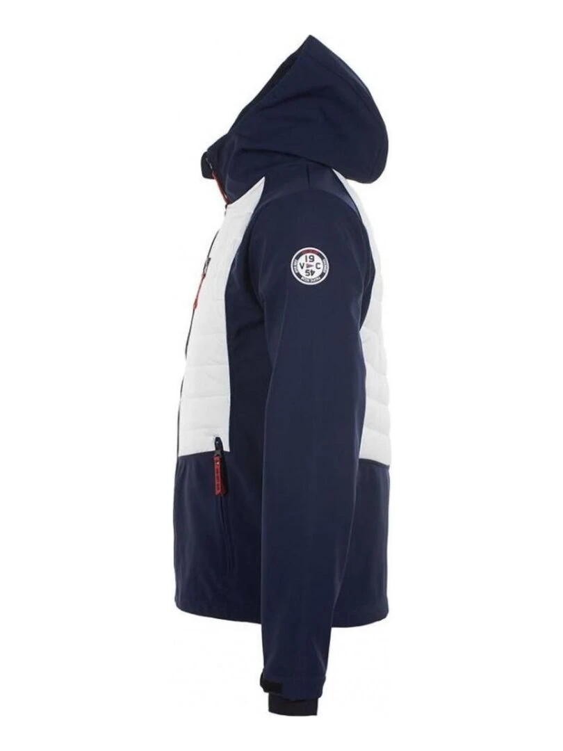 Blouson softshell homme CAPVER   VENT DU CAP   Noir Bleu marine Blanc