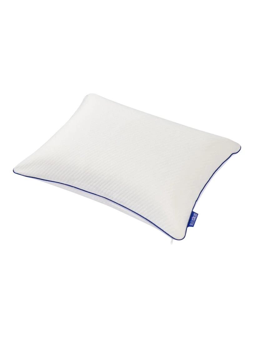 Bleu Câlin Oreiller ergonomique mémoire forme bio Blanc