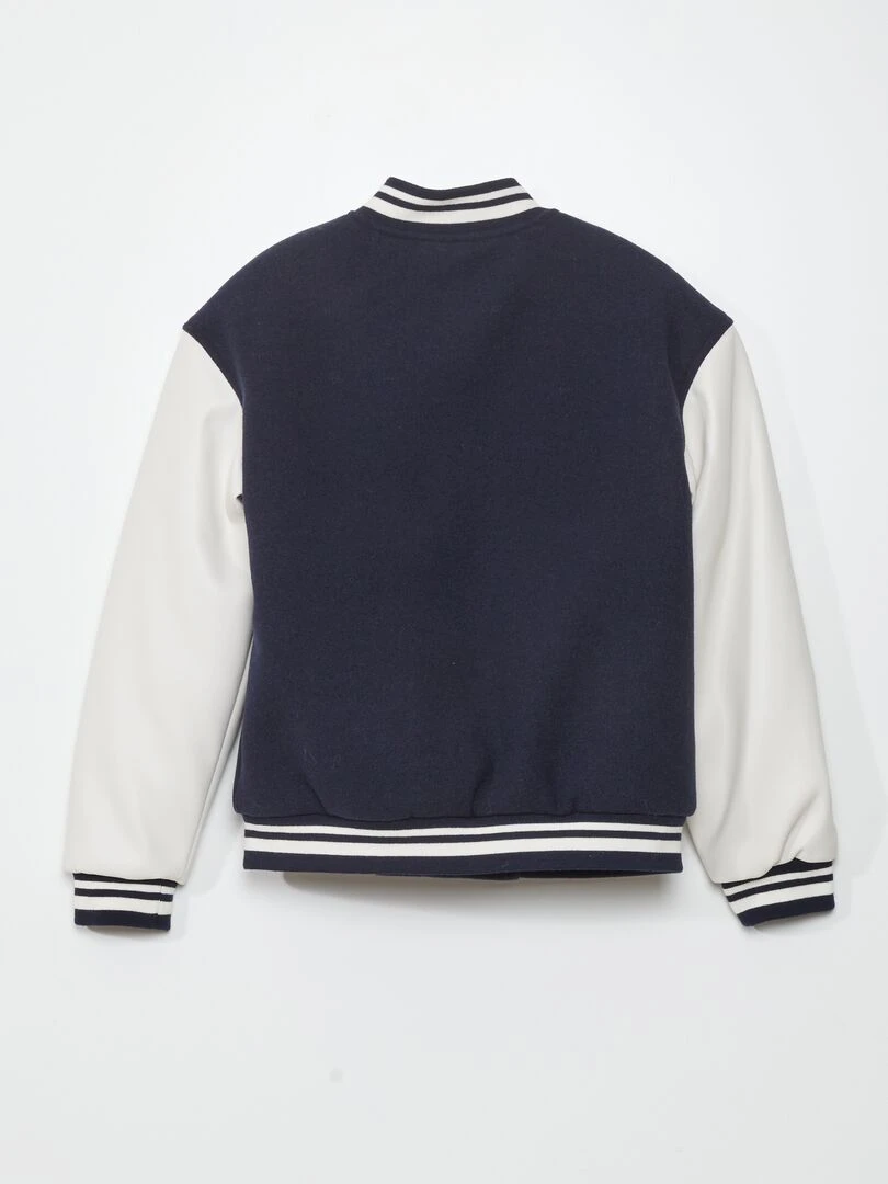 Blouson style 'campus'   Bleu
