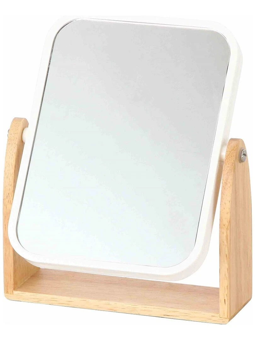 Guy Levasseur Miroir en polystyrène et bambou blanc Blanc