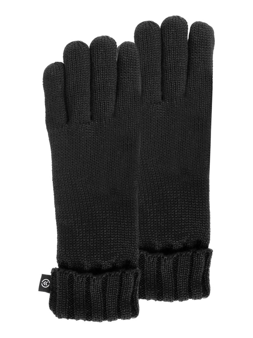 Gants Homme Maille Recyclée Noir Noir