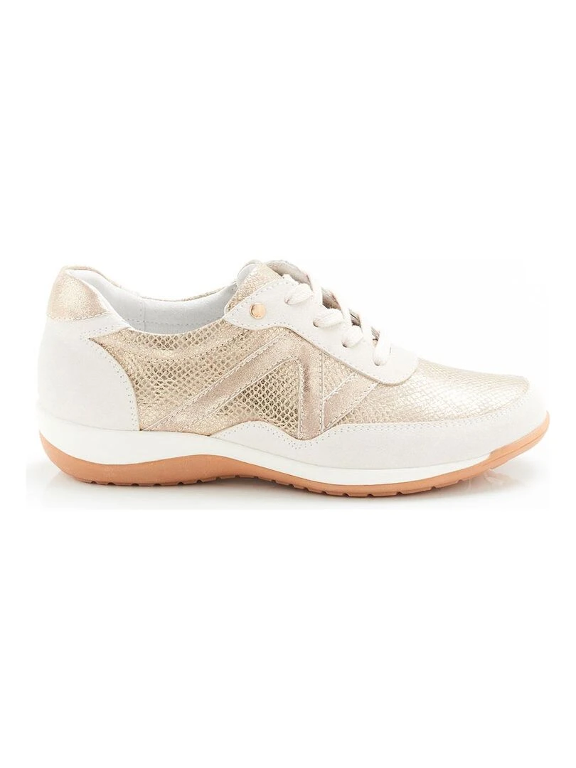 Derbies irisés à lacets  semelle amovible   Damart   Marron