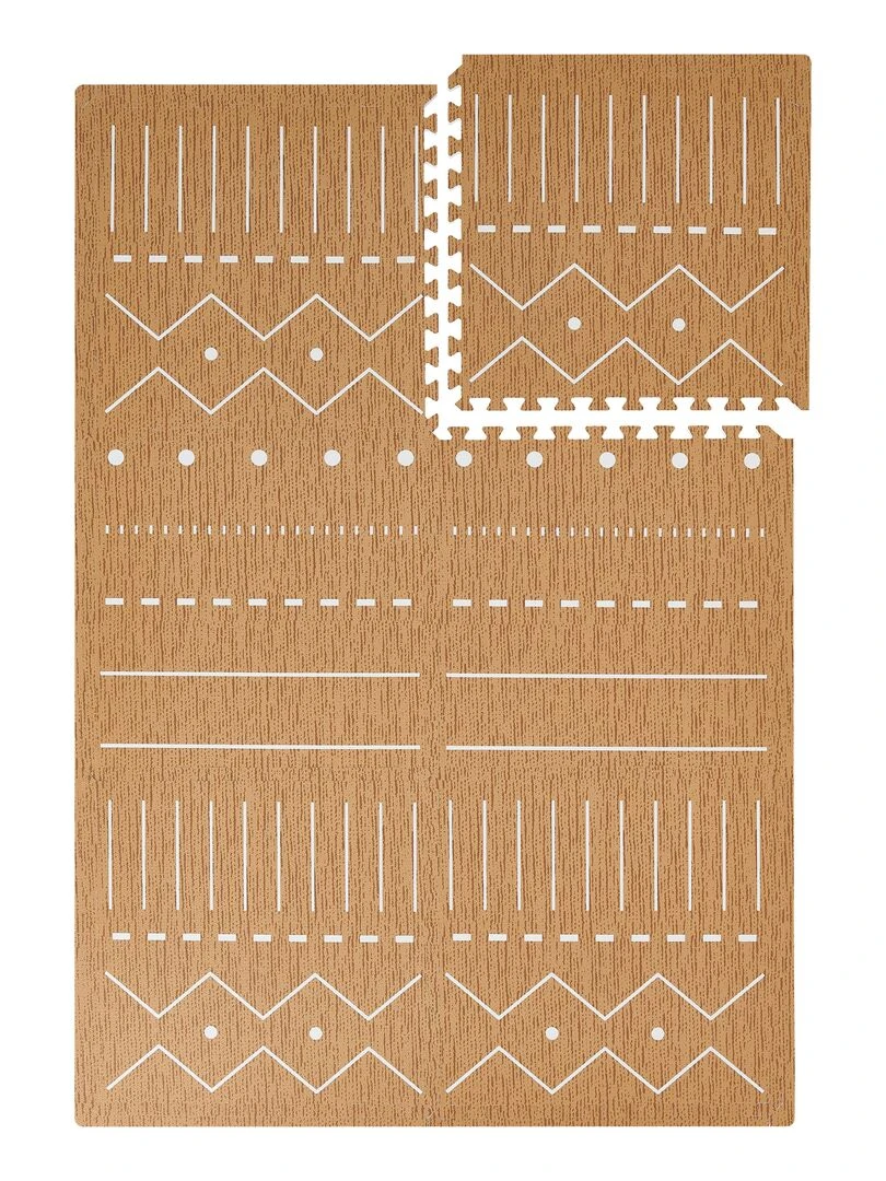 Tapis de jeu mousse BERBER PUZZLEMAT CAMEL Marron chocolat