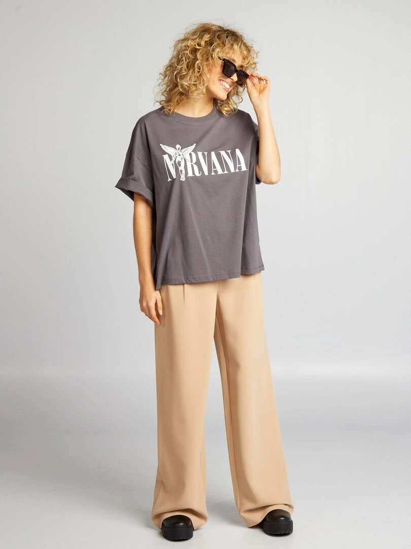 T shirt 'Nirvana' gris