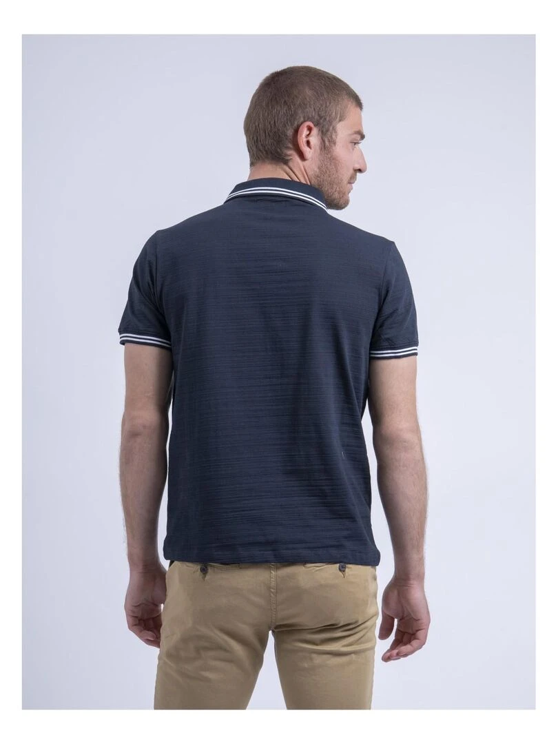Polo manches courtes pur coton PILIAS Bleu marine