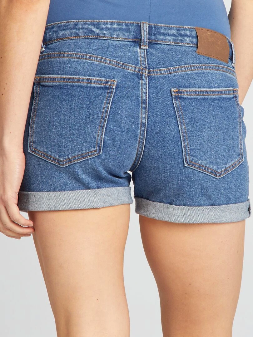 Short de maternité en jean   Bleu foncé