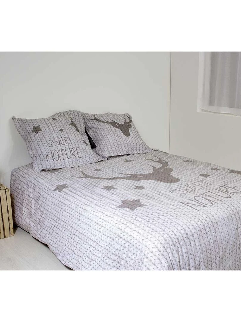 Parure de lit Effet grosse maille Blanc